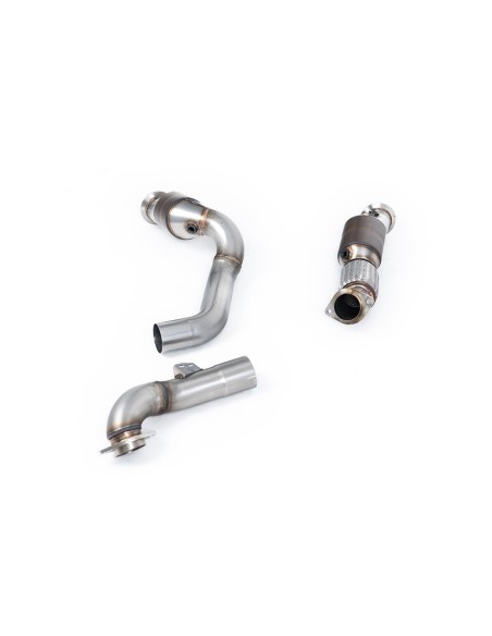 BMW M2 S58 G87 Milltek Sport downpipes med 2x 200 HJS cells racekatalysatorer (för OEM mid-pipe eller Milltek dual pipe)