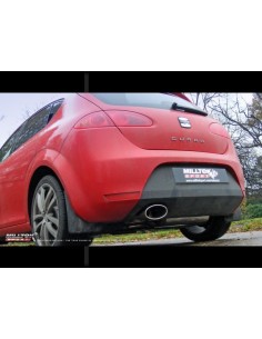 Seat Leon 2,0TDi 170hk Milltek Sport Cat-Back 1x chrome Ovalt utblås