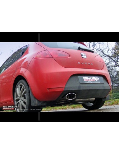 Seat Leon 2,0TDi 170hk Milltek Sport Cat-Back 1x chrome Ovalt utblås