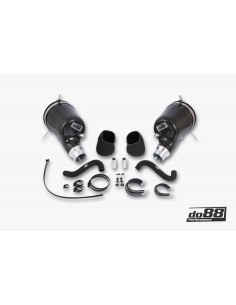 Porsche 992 3,0T Dakar DO88 Insugskit med svarta slangar till OEM turbo inlopp (66mm)