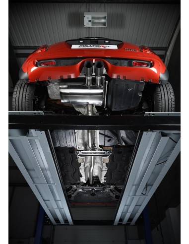 Mini Cooper S 2,0T OPF F56 LCI Milltek Sport Cat-Back (OPF delete) 2x 90 svarta GT utblås - Non-Resonated (mindre-dämpad)