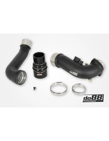 BMW M240i B58 F22/F23 DO88 Laddluftsrör/Tryckrör med svart silicon slang