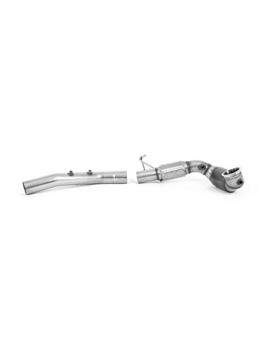 VW Golf 2,0TFSi GTi mk8 Milltek Sport 3,7" gjuten Downpipe med HJS 200 cells racekatalysator (OPF delete) (upp till 500hk)
