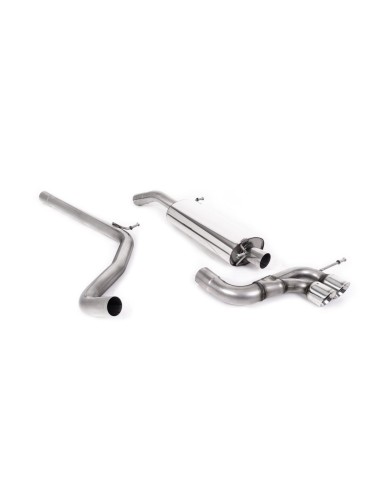 Seat Ibiza 1,4TSi Cupra Milltek Sport 2,5" Cat-Back 2x 80 Chrome GT utblås - Non-Resonated (mindre-dämpad)