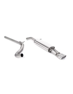 Seat Ibiza 1,8T FR Milltek Sport Cat-Back 2x 76,2 chrome JET utblås - Non-Resonated (mindre-dämpad)