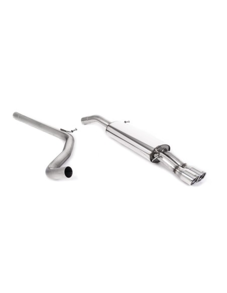 Seat Ibiza 1,8T FR Milltek Sport Cat-Back 2x 76,2 chrome JET utblås - Non-Resonated (mindre-dämpad)
