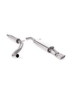 Seat Ibiza 1,8T FR Milltek Sport Cat-Back 2x 76,2 chrome JET utblås - Resonated (dämpad)