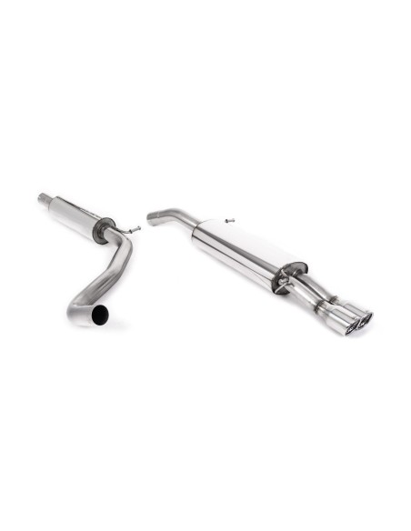 Seat Ibiza 1,8T FR Milltek Sport Cat-Back 2x 76,2 chrome JET utblås - Resonated (dämpad)