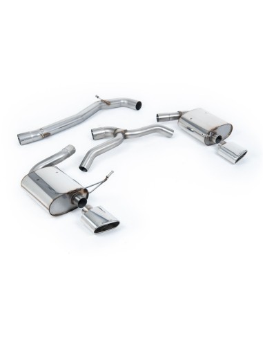 Seat Leon 2,0T Cupra OPF ST 4drive Milltek Sport Cat-Back 2x 152x76 ovala chrome utblås - Non-Resonated (mindre-dämpad)