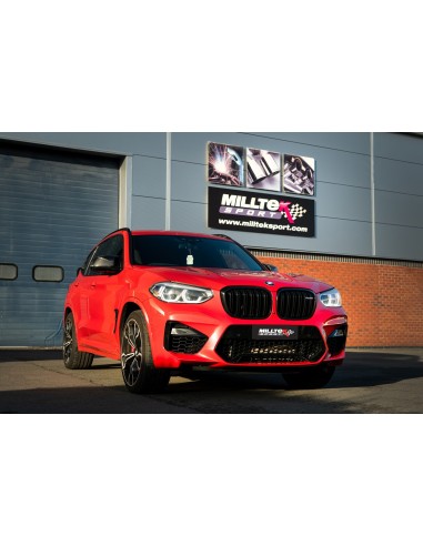 BMW X4 M 3,0T S58 F98 Milltek Sport 3,15" (80mm) Cat-Back 4x 115 GT titan utblås (med OEM avgasventiler ) - Non-Resonated (mindr