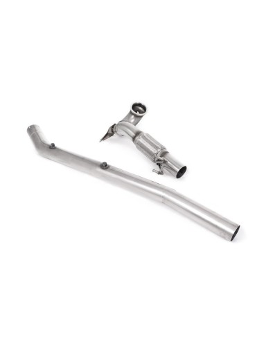 VW Golf 2,0TFSi R mk8 Milltek Sport 3,7" gjuten Downpipe utan katalysator (OPF delete)