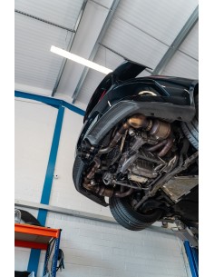 Porsche 991.2 GT3 Milltek Sport Ersättning för bakre ljuddämpare 2x Svarta GT100 utblås (fungerar med original avgasventiler)