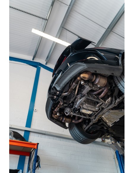 Porsche 991.2 GT3 Milltek Sport Ersättning för bakre ljuddämpare 2x Svarta GT100 utblås (fungerar med original avgasventiler)
