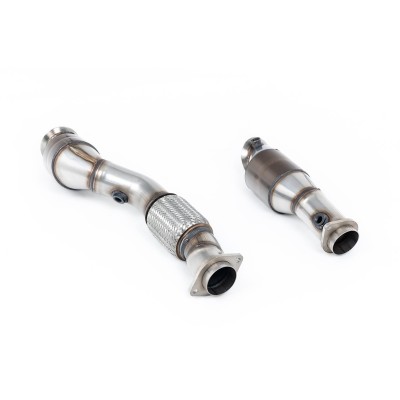 BMW M4 S58 G82/G83 Milltek Sport downpipes racekatalysatorer 2x 200 HJS cells (för OEM mid-pipe eller Milltek singel pipe)