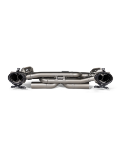 Porsche 992 3,0T Dakar Akrapovic Slip-on i Titan med Svarta Titan utblås