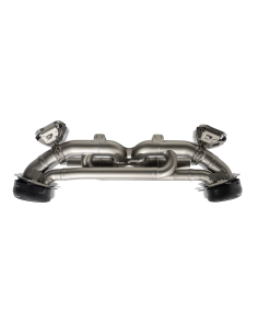 Porsche 992 3,0T Dakar Akrapovic Slip-on i Titan med Svarta Titan utblås 2