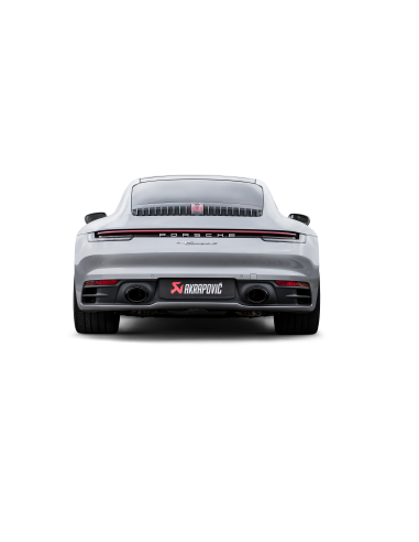 Porsche 992 3,0T Carrera / Carrera S Akrapovic Slip-on i Titan med Svarta Titan utblås