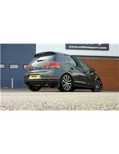 VW Golf GTD mk6 Milltek Sport från Partikelfilter GTi mk6 look 2x 100 chrome GT utblås (kräver Golf GTi mk6 diffuser)