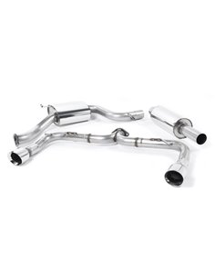 VW Golf GTi mk7 Milltek Sport 3" Cat-Back 2x 100 GT chrome utblås - Non-Resonated (mindre-dämpad)