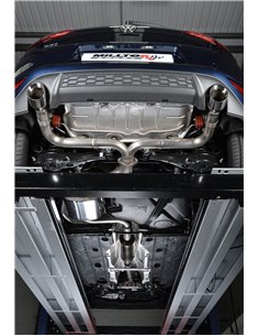 VW Golf GTi mk7 Milltek Sport 3" Cat-Back 2x 100 GT chrome utblås - Non-Resonated (mindre-dämpad) 2