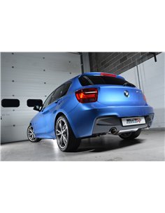 BMW M135i Milltek Sport Bakre dämpare 2x 90 chrome GT utblås - Resonated (dämpad) utan avgasventiler