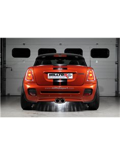Mini Cooper Coupé S / JCW R58 Milltek Sport Cat-Back 2x 80 chrome GT utblås  - Resonated (dämpad) 2