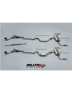 VW Golf GTi mk6 Milltek Sport Cat-Back 2x 90 JET utblås - Resonated (dämpad)