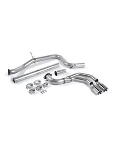 VW Golf GTD mk7 Milltek Sport Cat-Back 2x 80 chrome GT utblås - Non-Resonated (mindre-dämpad)