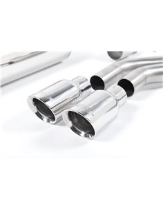 VW Golf GTD mk7 Milltek Sport Cat-Back 2x 80 chrome GT utblås - Resonated (dämpad) 2