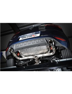 VW Golf GTD mk7 Milltek Sport Cat-Back GTi mk7 look 2x 100 GT utblås (kräver Golf GTi mk7 diffuser) - Non-Resonated (mindre-dämp