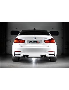 BMW M3 S55 F80 Milltek Sport Cat-Back 4x 90 svarta GT utblås (måste kapa original avgassystem) - Resonated (dämpad) 2