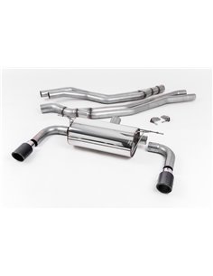 BMW M240i F22 B58 Milltek Sport Cat-Back 2x 90 kolfiber JET utblås utan avgasventiler - Resonated (dämpad)