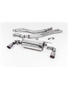 BMW M140i F20/F21 B58 Milltek Sport Cat-Back 2x 90 titan GT utblås med avgasventiler - Non-Resonated (mindre-dämpad)