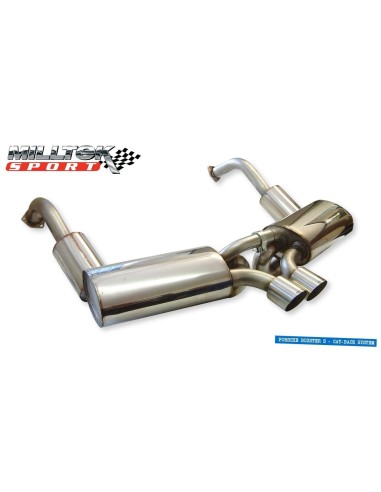 Porsche 987 Boxster 3,4 S Milltek Sport Cat-Back system utan bakre katalysatorer 2x chrome Special utblås