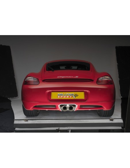 Porsche 987 Cayman 3,4 S Milltek Sport Cat-Back system utan bakre katalysatorer 2x chrome Special utblås