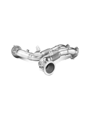 BMW X5M / X6M Akrapovic downpipes i rostfritt