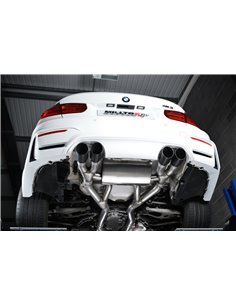 BMW M4 S55 F82/ F83 Milltek Sport Cat-Back med lika långa rör 4x 90 svarta GT utblås (måste kapa original avgassystem) - Non-Res 2