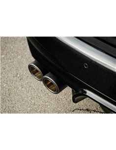BMW M5 Competition OPF F90 Milltek Sport Från Partikelfilter och bakåt 4x GT100 Kolfiber utblås med avgasventiler 2