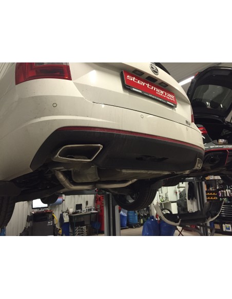 Skoda Octavia 2,0TDi RS (2WD) Milltek Sport Cat-Back Non-Resonated avgassystem med dubla utblås